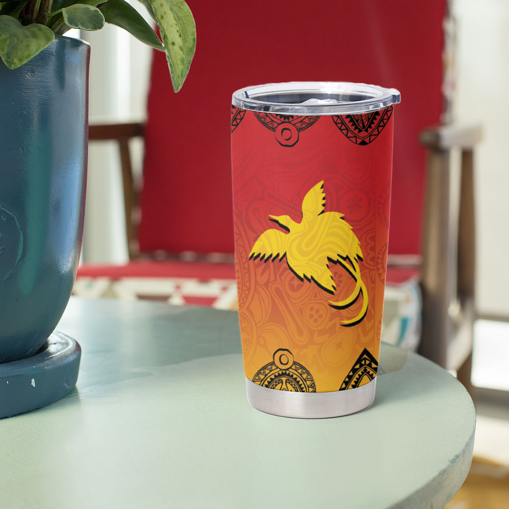 Papua New Guinea 1975 To The Future Tumbler Cup Sepik Masks LT7 - Polynesian Pride