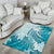 Polynesia Turtle Area Rug Watercolor Abstract Style