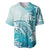 Polynesia Turtle Baseball Jersey Watercolor Abstract Style