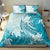 Polynesia Turtle Bedding Set Watercolor Abstract Style