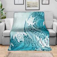 Polynesia Turtle Blanket Watercolor Abstract Style LT7 - Polynesian Pride