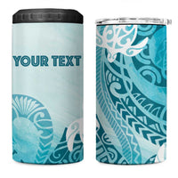 Polynesia Turtle 4 in 1 Can Cooler Tumbler Watercolor Abstract Style