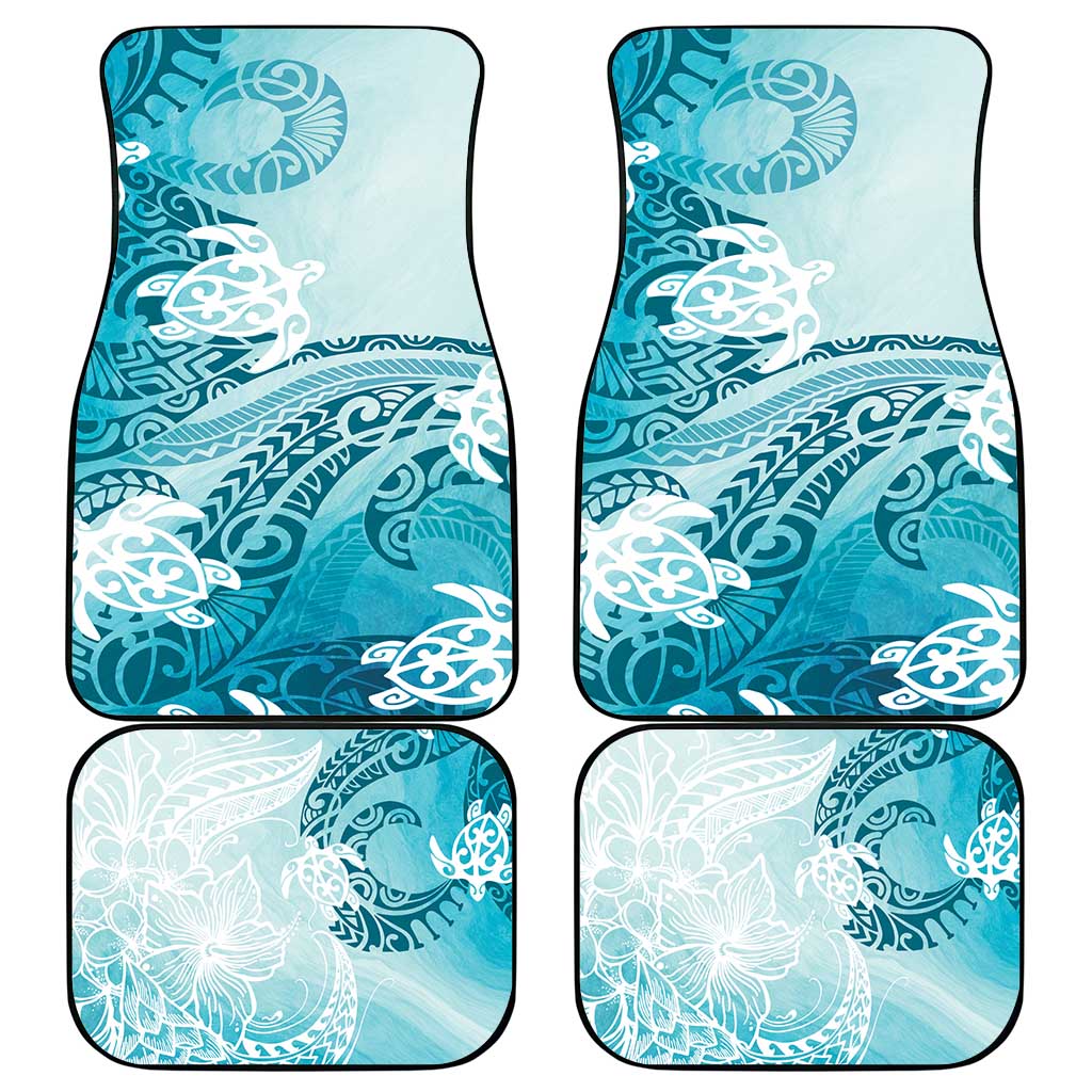 Polynesia Turtle Car Mats Watercolor Abstract Style LT7 - Polynesian Pride