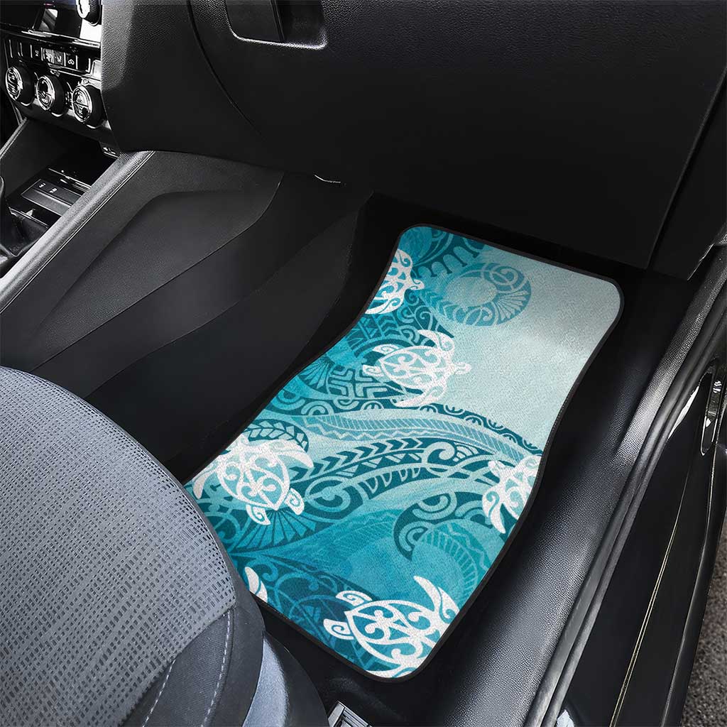 Polynesia Turtle Car Mats Watercolor Abstract Style LT7 - Polynesian Pride