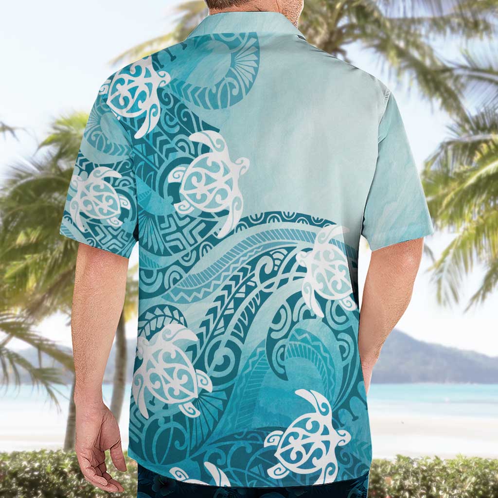 Polynesia Turtle Hawaiian Shirt Watercolor Abstract Style LT7 - Polynesian Pride