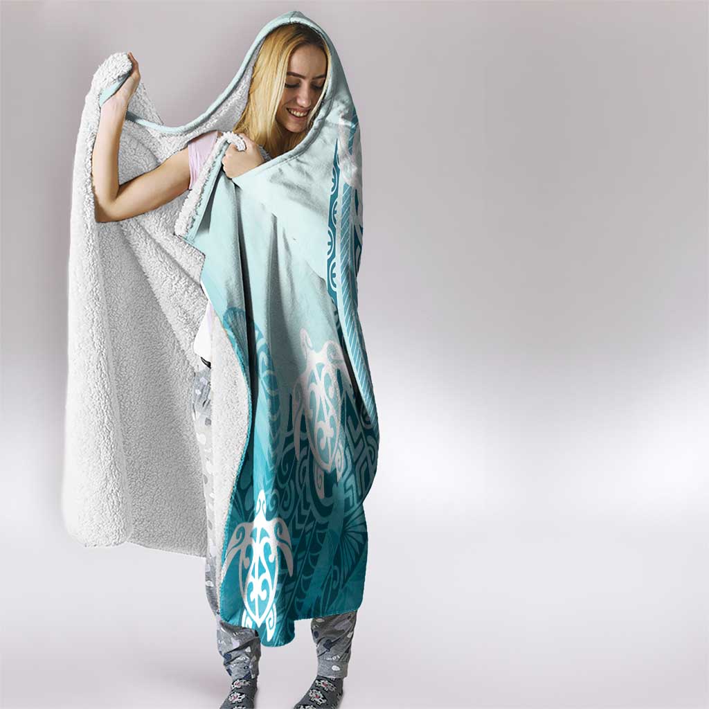 Polynesia Turtle Hooded Blanket Watercolor Abstract Style LT7 - Polynesian Pride