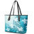 Polynesia Turtle Leather Tote Bag Watercolor Abstract Style