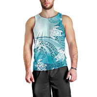 Polynesia Turtle Men Tank Top Watercolor Abstract Style LT7 - Polynesian Pride