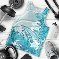 Polynesia Turtle Men Tank Top Watercolor Abstract Style LT7 - Polynesian Pride