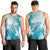 Polynesia Turtle Men Tank Top Watercolor Abstract Style