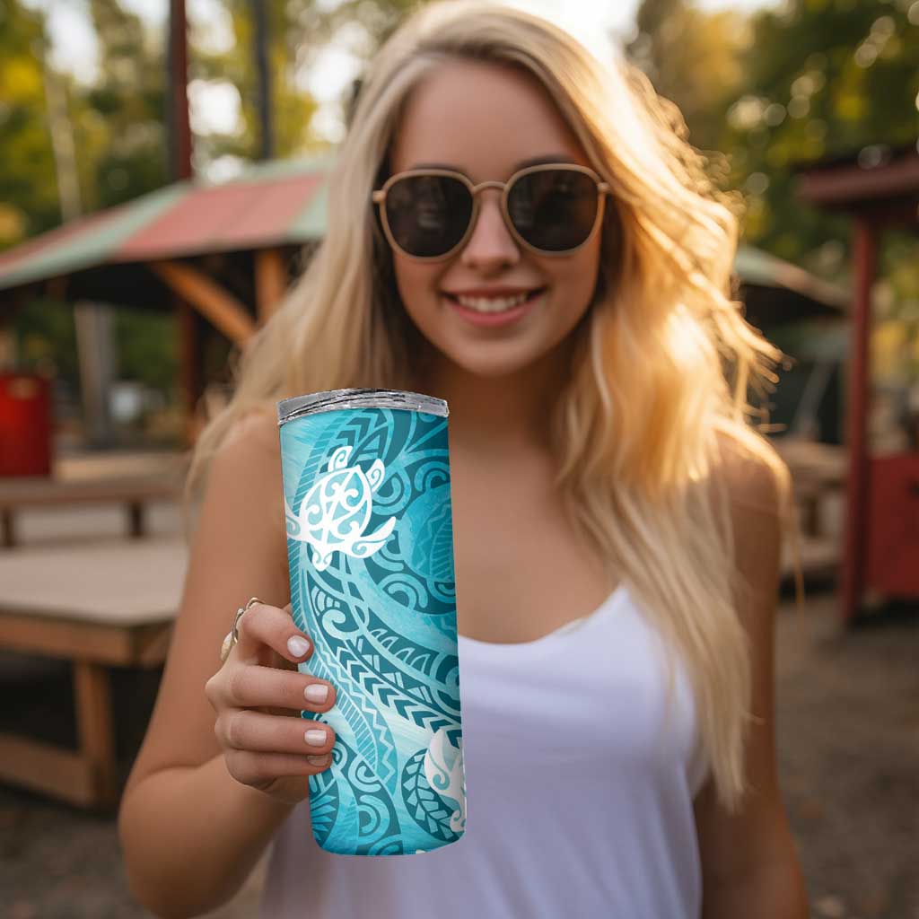 Polynesia Turtle Skinny Tumbler Watercolor Abstract Style