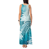 Polynesia Turtle Tank Maxi Dress Watercolor Abstract Style LT7 - Polynesian Pride