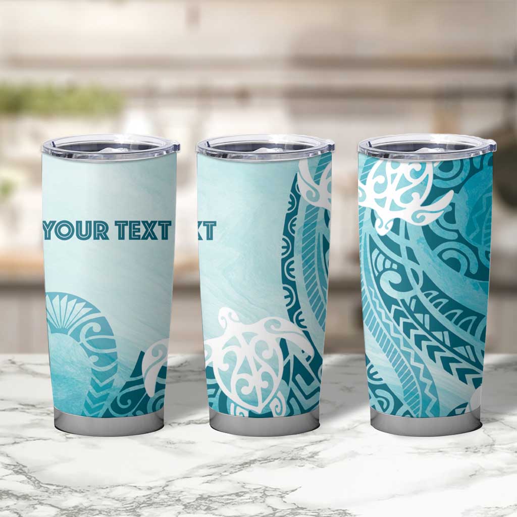 Polynesia Turtle Tumbler Cup Watercolor Abstract Style LT7 - Polynesian Pride