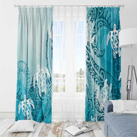 Polynesia Turtle Window Curtain Watercolor Abstract Style LT7 - Polynesian Pride