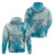 Polynesia Turtle Zip Hoodie Watercolor Abstract Style