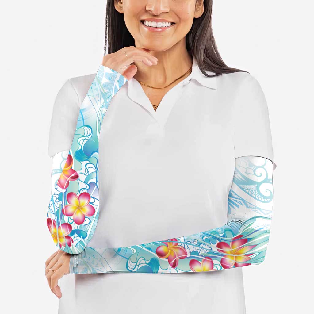 Sea Blue Polynesian Jellyfish Arm Sleeves Watercolor Glows - Polynesian Pride