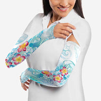 Sea Blue Polynesian Jellyfish Arm Sleeves Watercolor Glows - Polynesian Pride