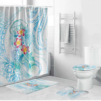 Sea Blue Polynesian Jellyfish Bathroom Set Watercolor Glows - Polynesian Pride