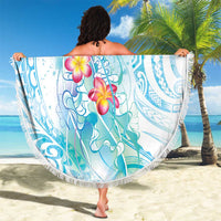 Sea Blue Polynesian Jellyfish Beach Blanket Watercolor Glows LT7 - Polynesian Pride