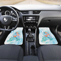 Sea Blue Polynesian Jellyfish Car Mats Watercolor Glows LT7 Set 2pcs - Front Light Blue - Polynesian Pride