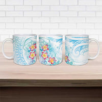 Sea Blue Polynesian Jellyfish Ceramic Mug Watercolor Glows LT7 - Polynesian Pride
