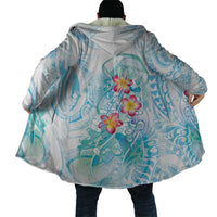 Sea Blue Polynesian Jellyfish Cloak Watercolor Glows - Polynesian Pride