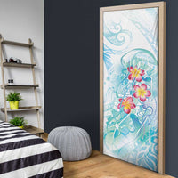 Sea Blue Polynesian Jellyfish Door Cover Watercolor Glows LT7 - Polynesian Pride