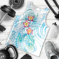 Sea Blue Polynesian Jellyfish Men Tank Top Watercolor Glows LT7 - Polynesian Pride