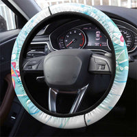 Sea Blue Polynesian Jellyfish Steering Wheel Cover Watercolor Glows LT7 - Polynesian Pride