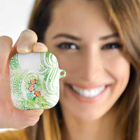 Summer Green Polynesian Jellyfish AirPods Case Watercolor Glows LT7 Light Green - Polynesian Pride