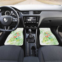 Summer Green Polynesian Jellyfish Car Mats Watercolor Glows LT7 Set 2pcs - Front Light Green - Polynesian Pride