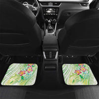Summer Green Polynesian Jellyfish Car Mats Watercolor Glows LT7 Set 2pcs - Back Light Green - Polynesian Pride