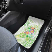Summer Green Polynesian Jellyfish Car Mats Watercolor Glows LT7 - Polynesian Pride