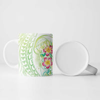 Summer Green Polynesian Jellyfish Ceramic Mug Watercolor Glows LT7 - Polynesian Pride