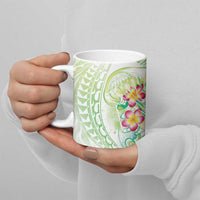 Summer Green Polynesian Jellyfish Ceramic Mug Watercolor Glows LT7 - Polynesian Pride