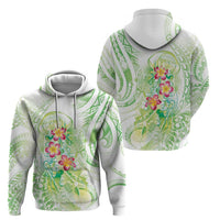 Summer Green Polynesian Jellyfish Hoodie Watercolor Glows - Polynesian Pride