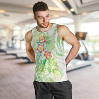 Summer Green Polynesian Jellyfish Men Tank Top Watercolor Glows LT7 Light Green - Polynesian Pride