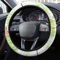 Summer Green Polynesian Jellyfish Steering Wheel Cover Watercolor Glows LT7 - Polynesian Pride