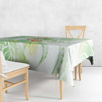 Summer Green Polynesian Jellyfish Tablecloth Watercolor Glows LT7 - Polynesian Pride