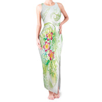Summer Green Polynesian Jellyfish Tank Maxi Dress Watercolor Glows - Polynesian Pride