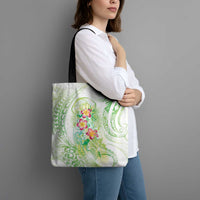 Summer Green Polynesian Jellyfish Tote Bag Watercolor Glows - Polynesian Pride