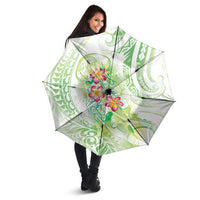 Summer Green Polynesian Jellyfish Umbrella Watercolor Glows LT7 - Polynesian Pride