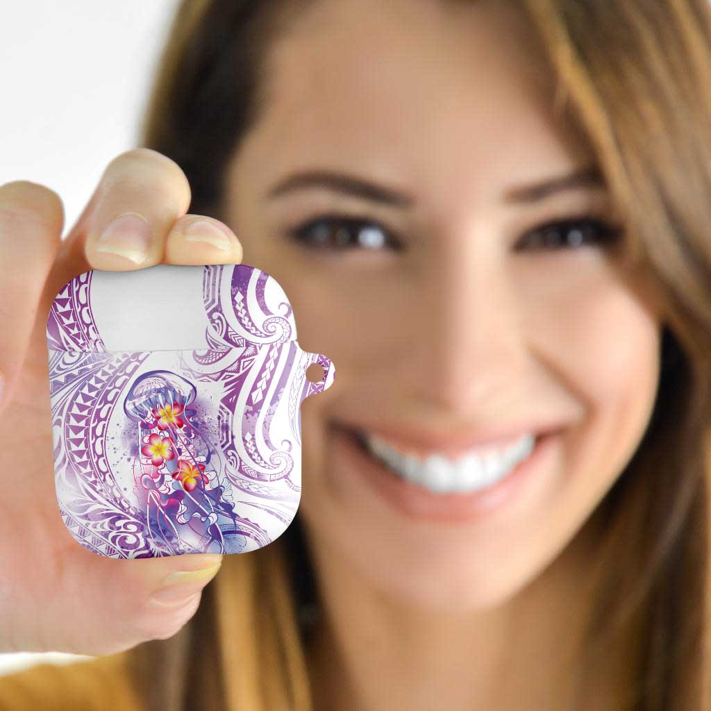 Lavender Polynesian Jellyfish AirPods Case Watercolor Glows LT7 Lavender - Polynesian Pride