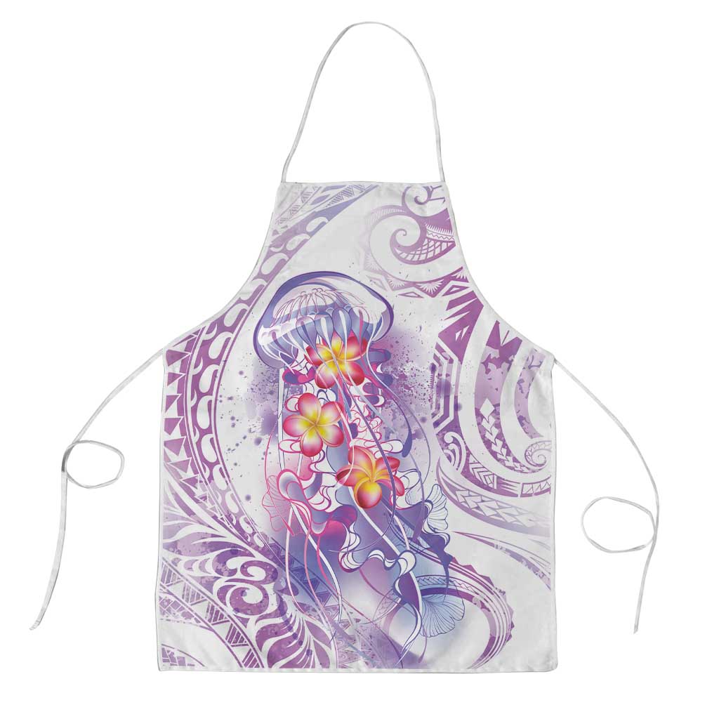 Lavender Polynesian Jellyfish Apron Watercolor Glows LT7 Lavender - Polynesian Pride