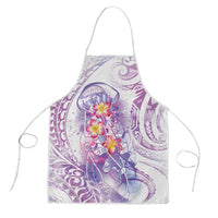 Lavender Polynesian Jellyfish Apron Watercolor Glows LT7 Lavender - Polynesian Pride