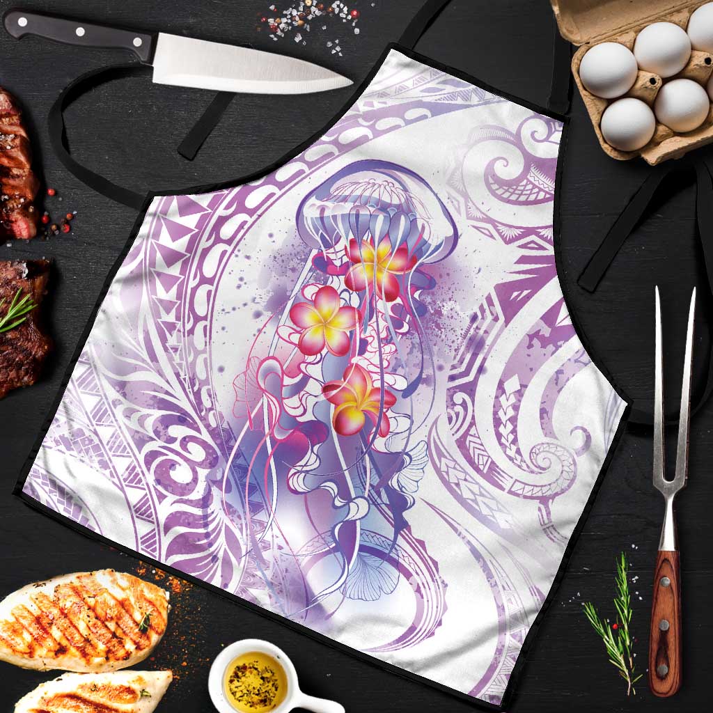 Lavender Polynesian Jellyfish Apron Watercolor Glows LT7 Lavender - Polynesian Pride