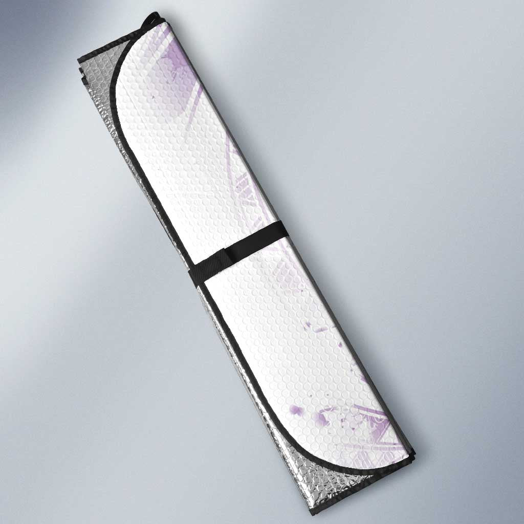 Lavender Polynesian Jellyfish Auto Sun Shade Watercolor Glows - Polynesian Pride