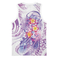 Lavender Polynesian Jellyfish Basketball Jersey Watercolor Glows LT7 - Polynesian Pride