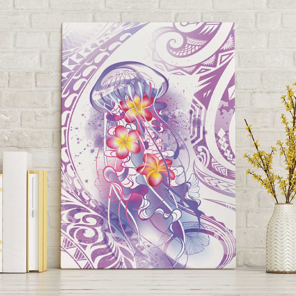 Lavender Polynesian Jellyfish Canvas Wall Art Watercolor Glows LT7 Without Frame Lavender - Polynesian Pride