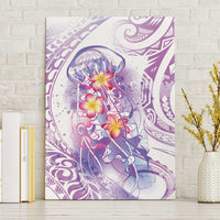 Lavender Polynesian Jellyfish Canvas Wall Art Watercolor Glows LT7 Without Frame Lavender - Polynesian Pride